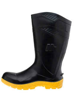 BOTA PVC GALOCHA CANO ALTO S/ FORRO SOLADO AMARELO - ELÉTRICA - MARLUVAS - CA: 40637 TAMANHO:47