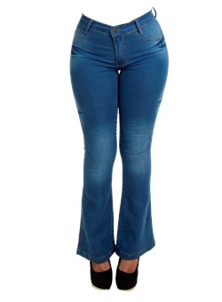 Calça Jeans Feminina Flare  Azul Claro