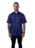 Camisa Cannes Manga Curta Azul Noite