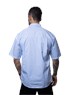 Camisa Fil Fil Manga Curta Azul Plácido
