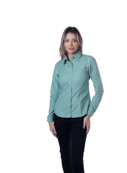 Camisete Unioffice Manga Longa Verde