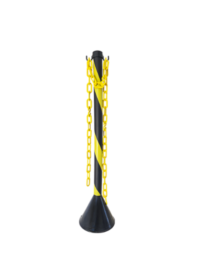 PEDESTAL ZEBRADO PRETO/AMARELO - DESMONTADO - TAM.UNICO - PLASTCOR