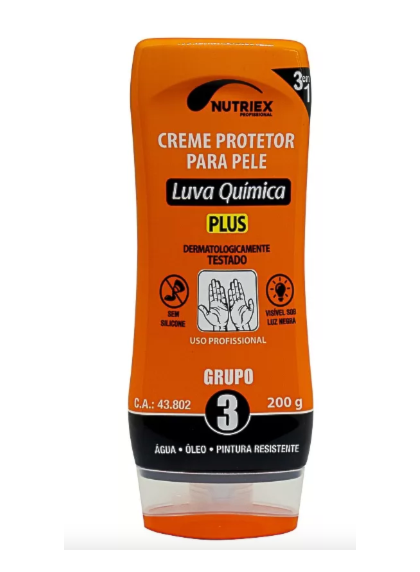 PROTETOR DE PELE LUVA QUIMICA PROFISSIONAL 200G NUTRIEX